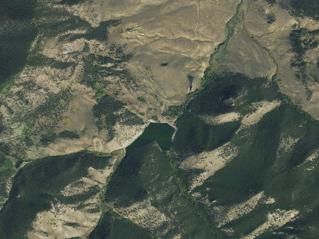 Aerial image of Needle Creek Reservoir