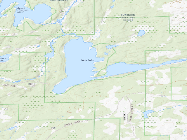 USGS topographic map of Nels Lake Site 3