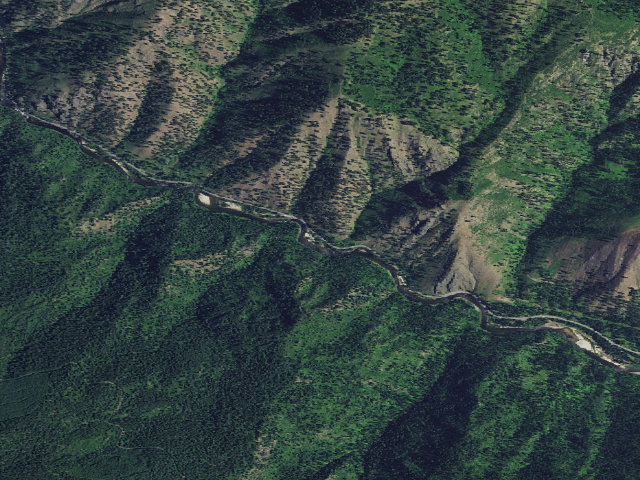 Aerial image of Nelson Creek Campground