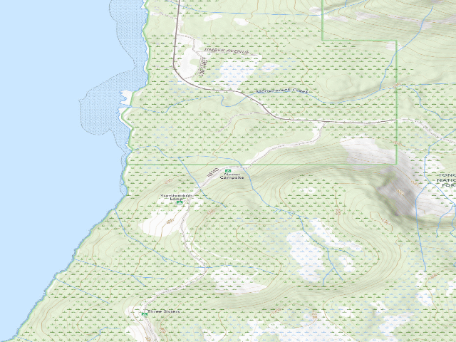 USGS topographic map of Nemo Campsite