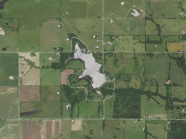 Aerial image of Neosho State Fishing Lake