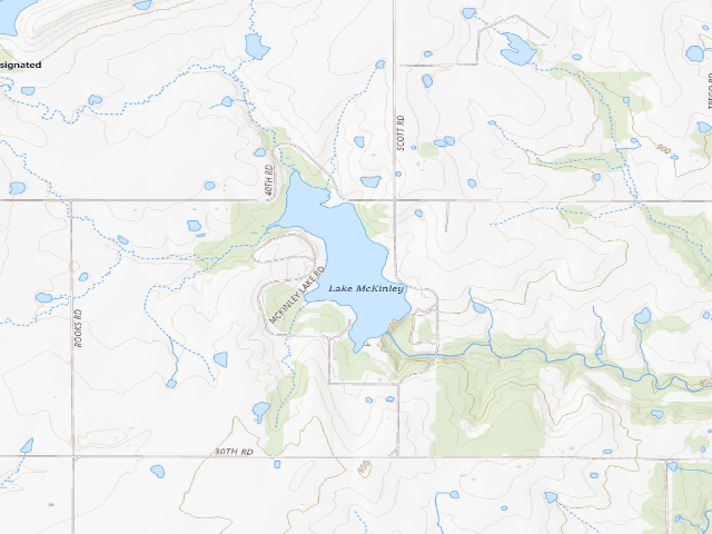 USGS topographic map of Neosho State Fishing Lake