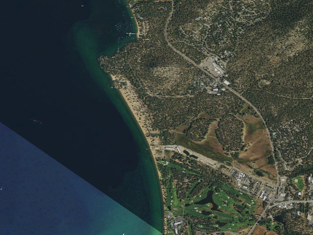 Aerial image of Nevada Beach Campground