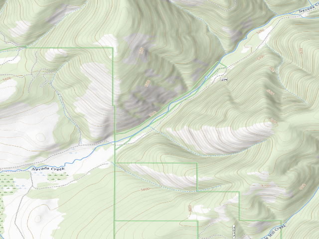 USGS topographic map of Neveda Crk-Rd296-014