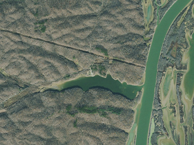 Aerial image of Neville Bay Backcountry Camping