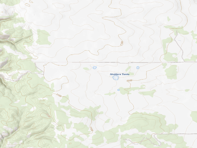 USGS topographic map of New Canyon Campground