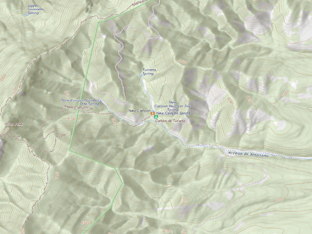 USGS topographic map of New Canyon