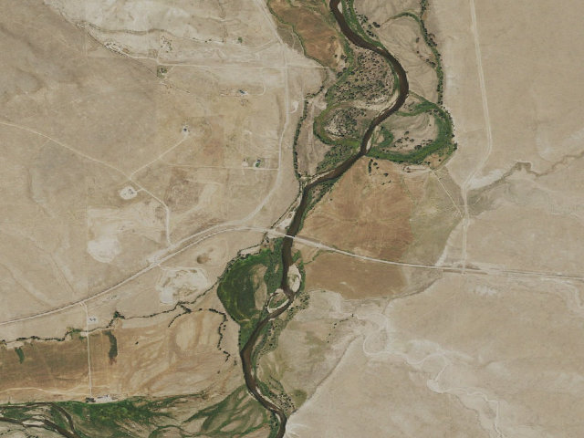 Aerial image of New Fork Campground
