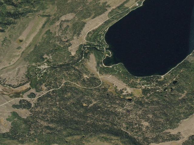 Aerial image of New Fork Group Campground