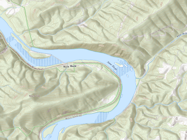 USGS topographic map of New River