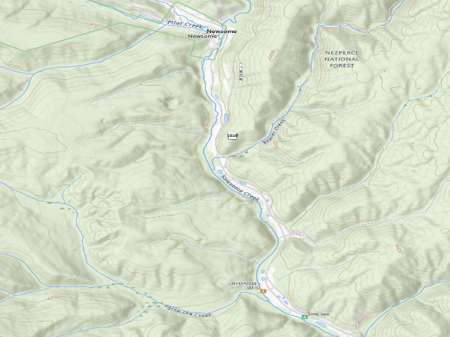 USGS topographic map of Newsome Workcenter Campsite