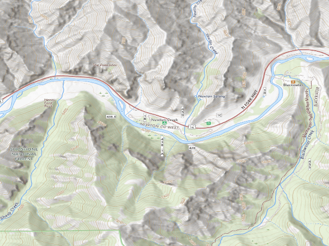 USGS topographic map of Newton Creek
