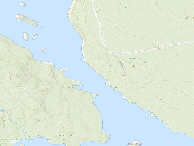 USGS topographic map of Nicatous (Duck Lake Public Land)