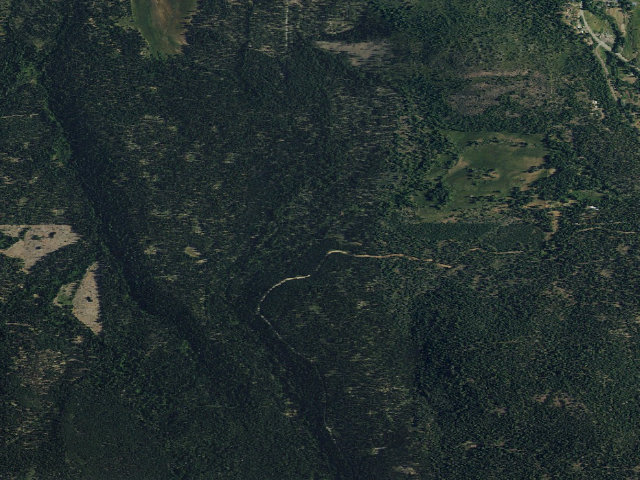 Aerial image of Nichols Creek