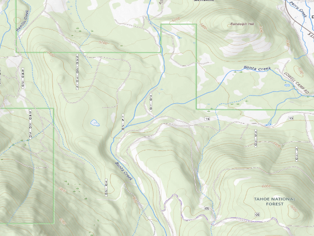 USGS topographic map of Nichols Creek