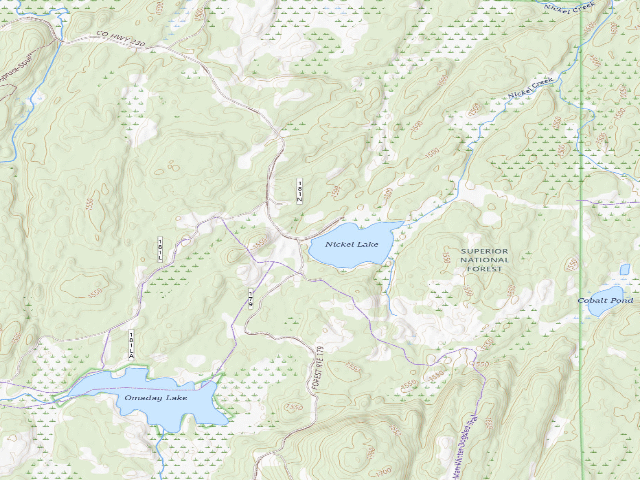 USGS topographic map of Nickel Lake Site 1