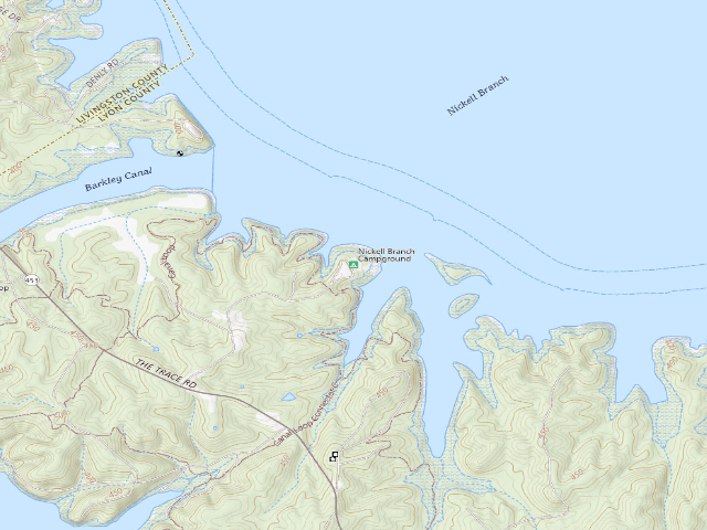 USGS topographic map of Nickell Branch Campground