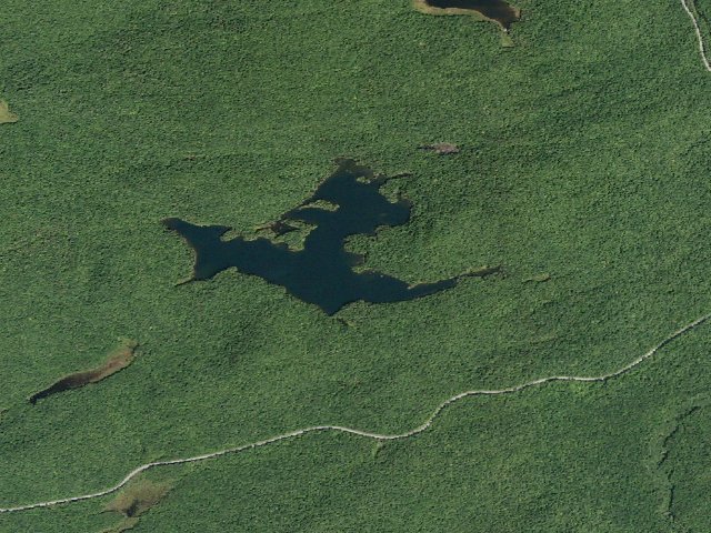 Aerial image of Nine Corner Lake #2 (Ferris Lake Wild Forest)
