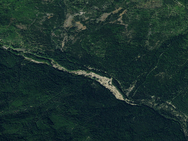 Aerial image of Ninemile Creek