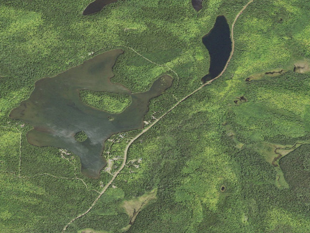 Aerial image of Ninemile Lake Campground