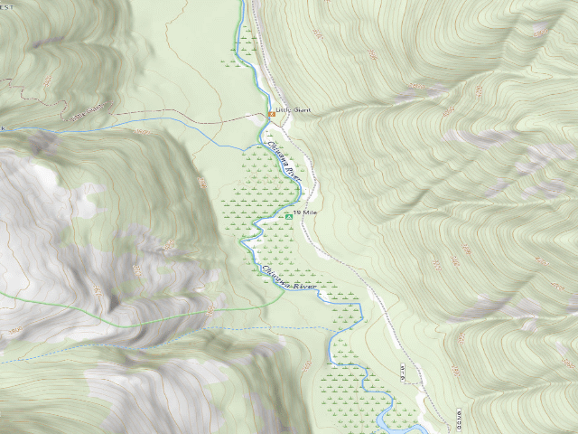 USGS topographic map of Nineteen Mile