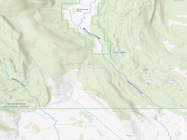 USGS topographic map of No Arrow