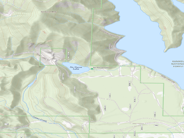 USGS topographic map of No Name Lake