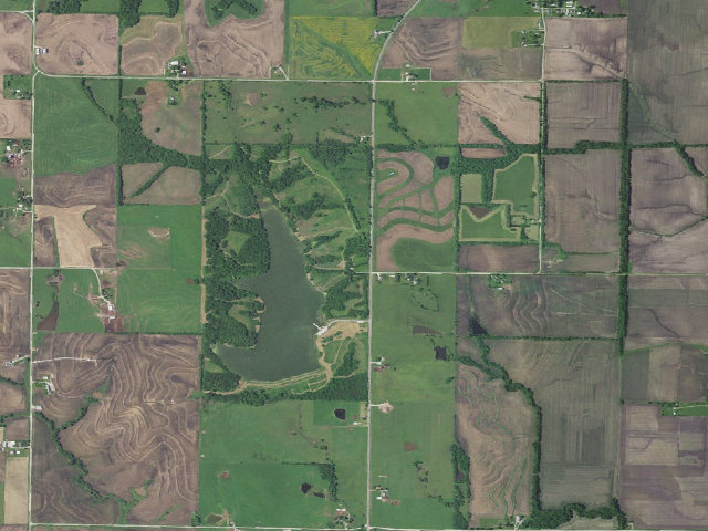 Aerial image of Nodaway County Community Lake