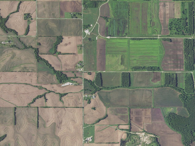 Aerial image of Nodaway Valley Conservation Area