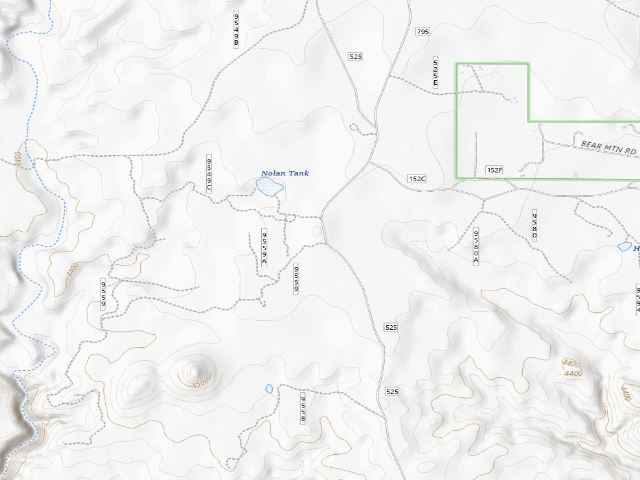 USGS topographic map of Nolan Dispersed Camping Area