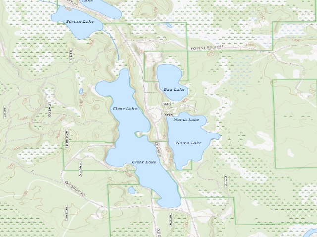 USGS topographic map of Noma Lake