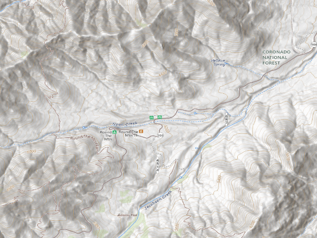 USGS topographic map of Noon Creek