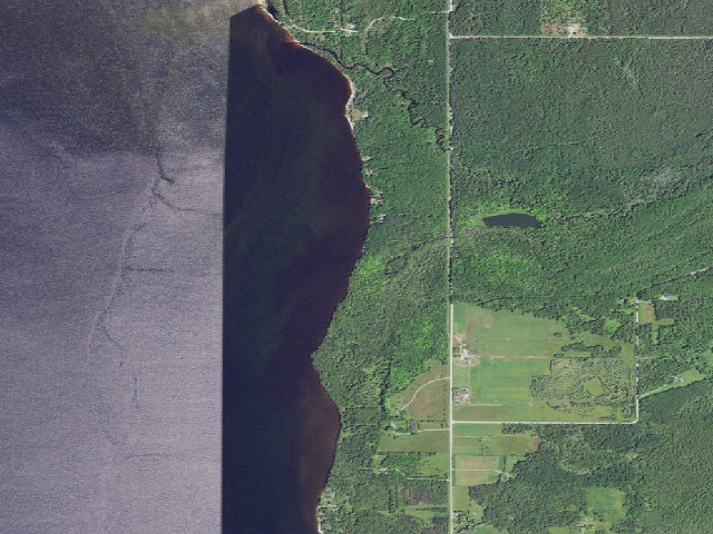 Aerial image of Noquet Bay Camping Area