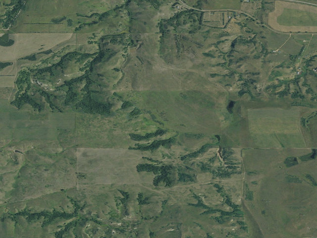Aerial image of Norman and Lucille Schaefer WMA (Mercer County)