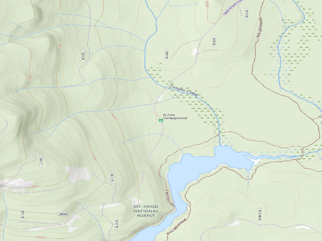 USGS topographic map of North Arm