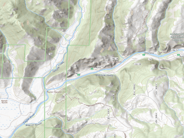 USGS topographic map of North Bank