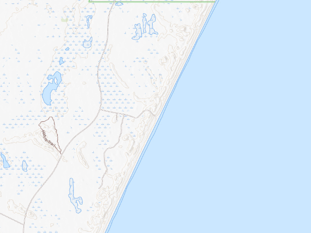 USGS topographic map of North Beach (Padre Island National Seashore)