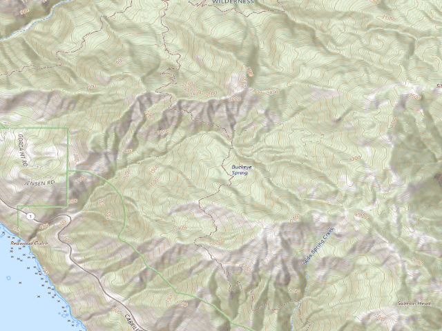 USGS topographic map of North Buckeye Camp