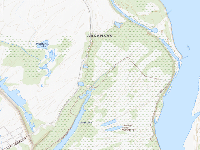 USGS topographic map of North Camping Area #1