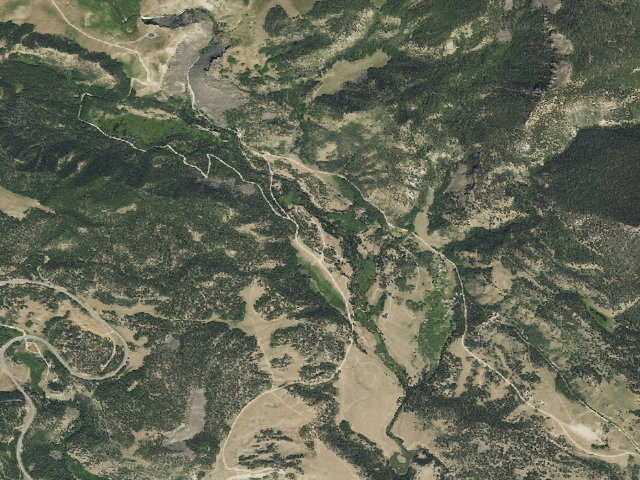Aerial image of North Clear Creek Campground