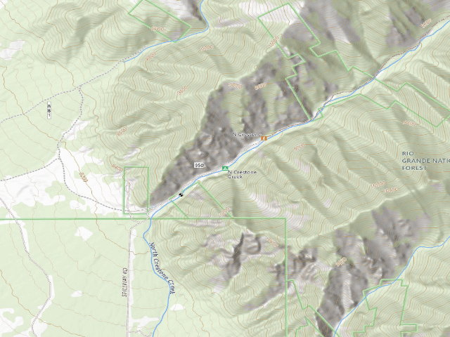USGS topographic map of North Crestone Creek