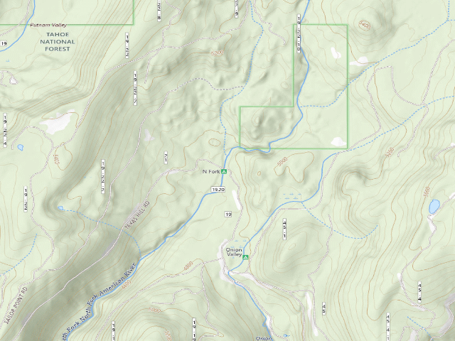 USGS topographic map of North Fork