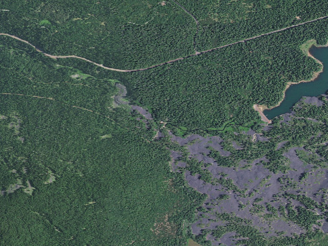 Aerial image of North Fork Campground
