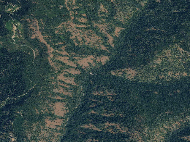 Aerial image of North Fork Catherine Creek Campground