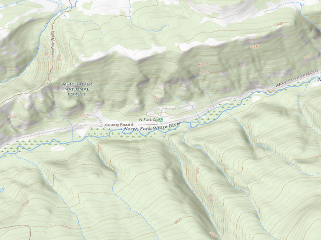 USGS topographic map of North Fork Cg