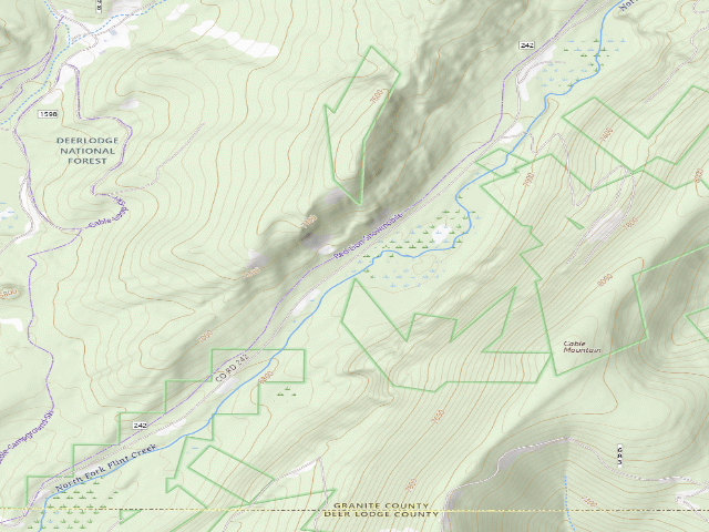USGS topographic map of North Fork Flint Creek-001