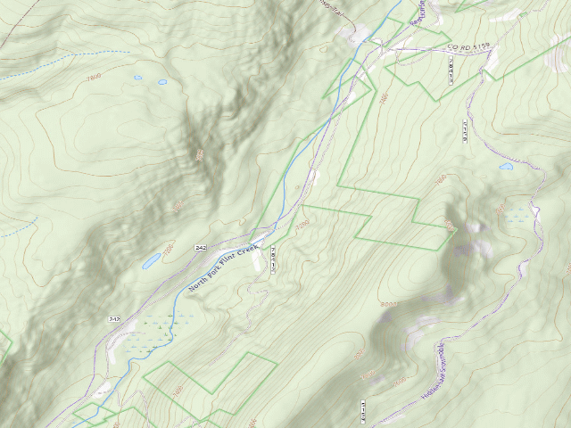 USGS topographic map of North Fork Flint Creek-006