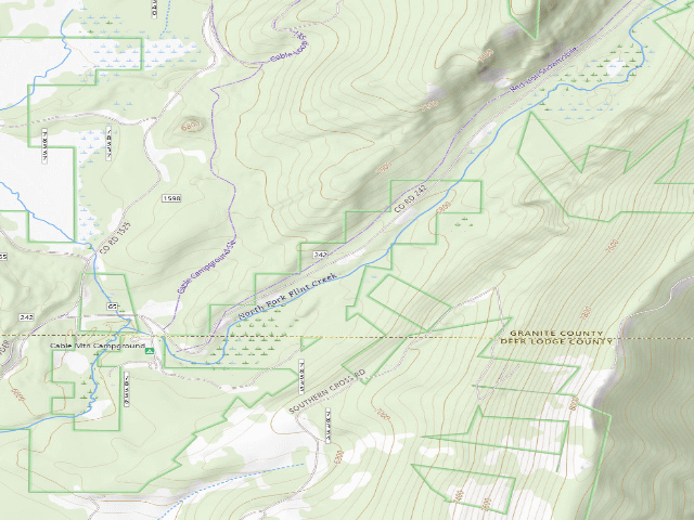 USGS topographic map of North Fork Flint Creek-008
