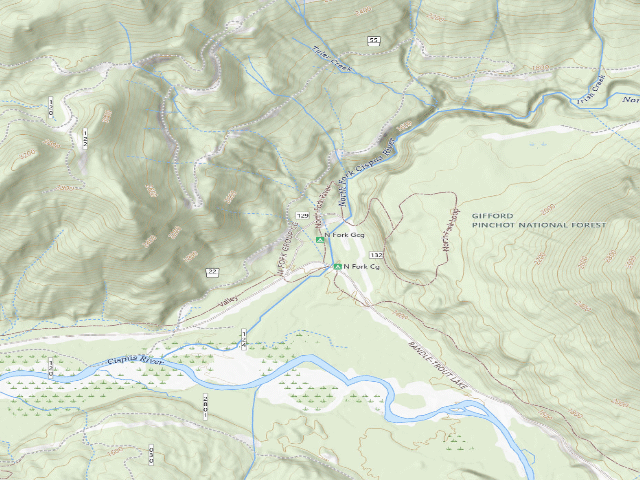USGS topographic map of North Fork Gcg