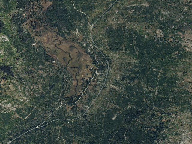 Aerial image of North Fork Meadows